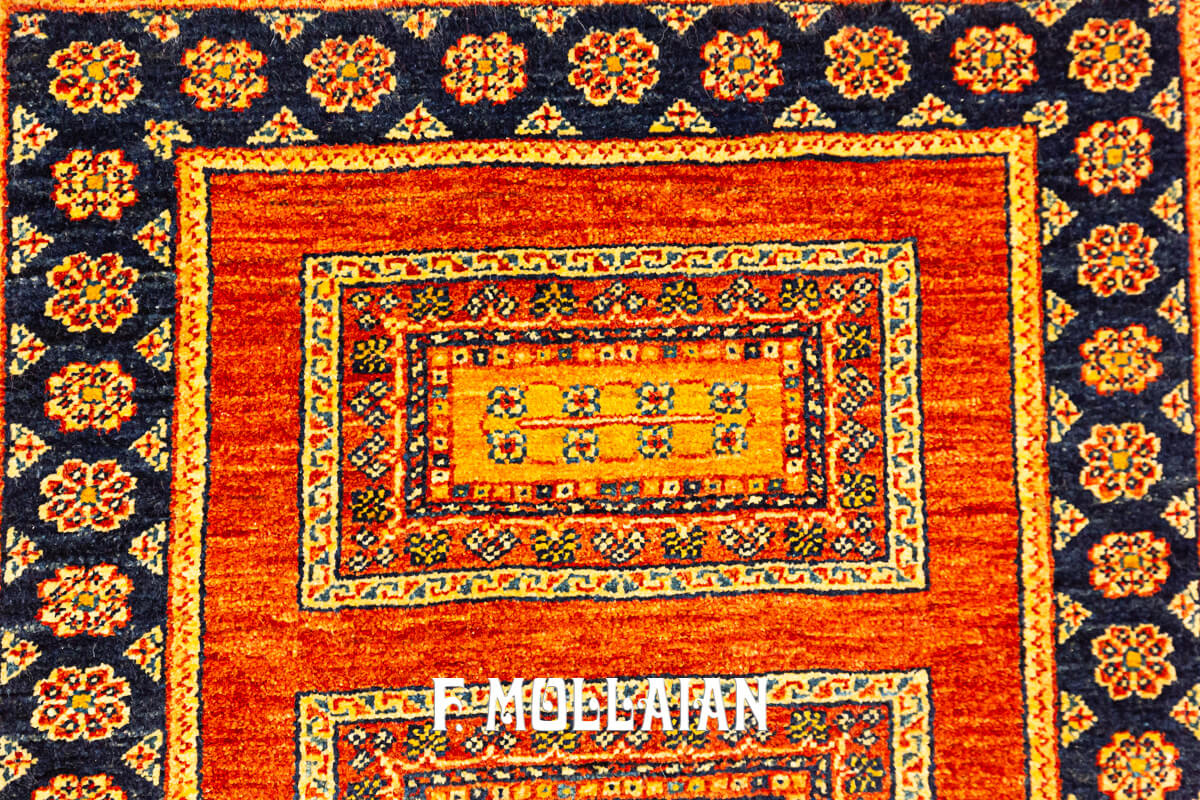 Small Persian Kashkuli Sherkat Rust field Rug (128×63 cm)