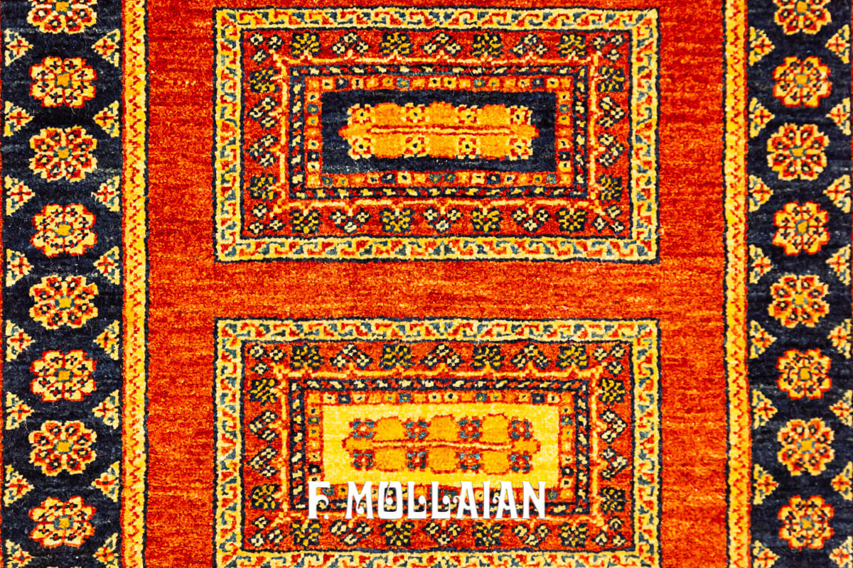 Small Persian Kashkuli Sherkat Rust field Rug (128×63 cm)