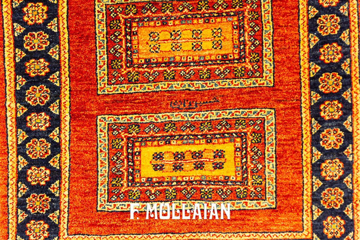 Small Persian Kashkuli Sherkat Rust field Rug (128×63 cm)