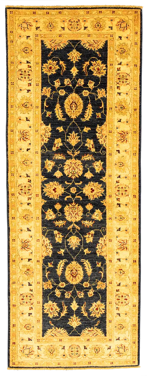 Tappeto per corridoio Yadan Royal a Fondo Blu (201×74 cm)