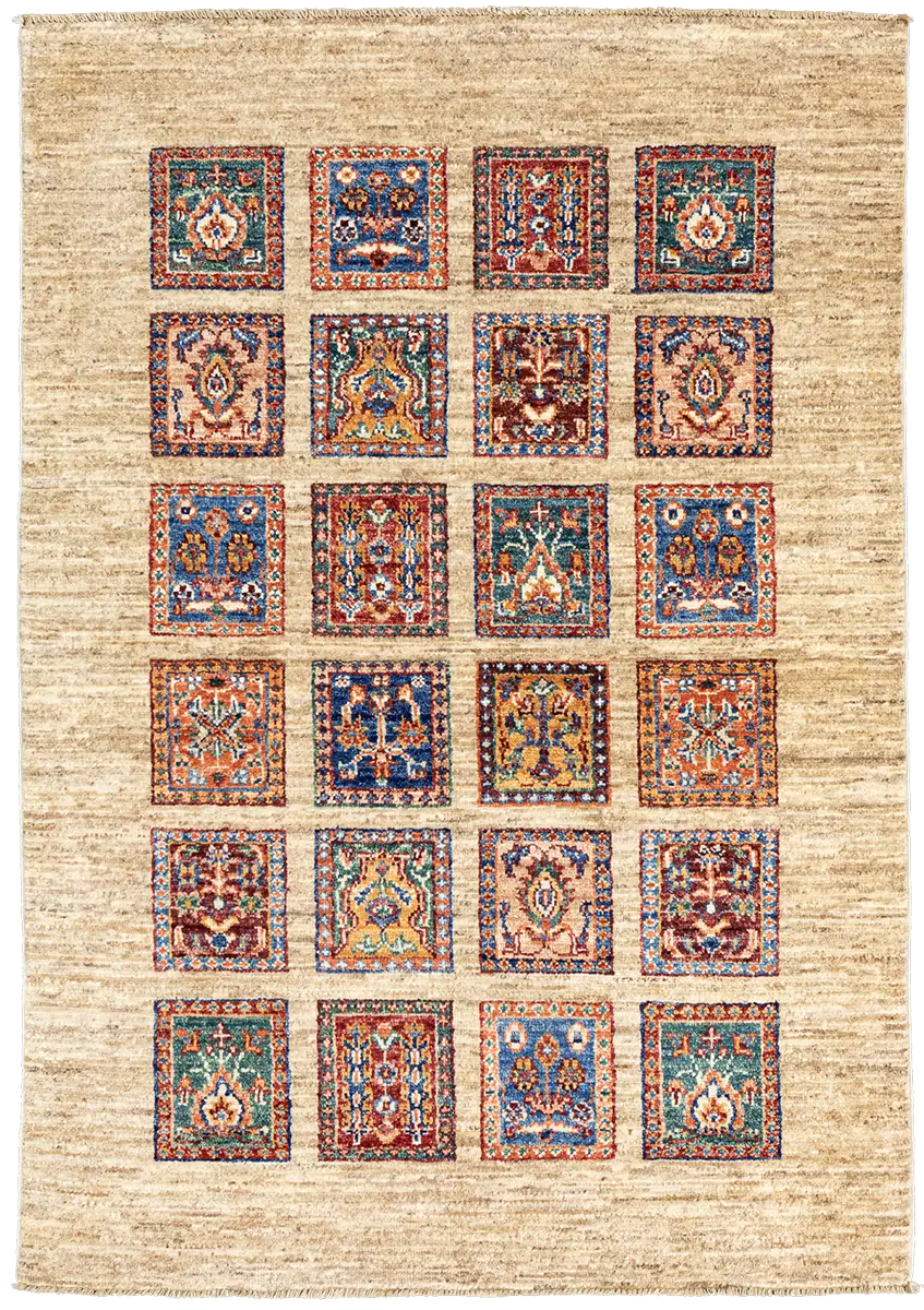 Tappeto Moderno Yadan Aariana con Designo Tradizionale “Kheshti” (147×104 cm)